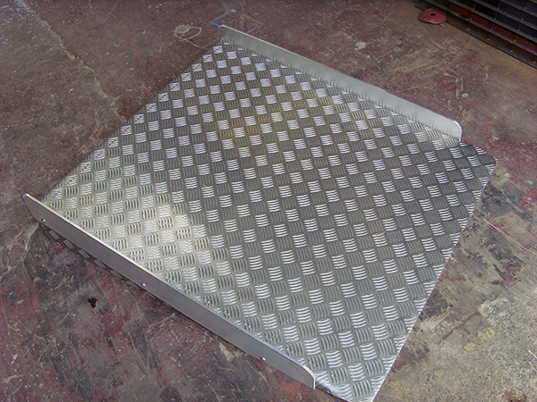 Chequer Plate Aluminium Ramp with Safety Lip