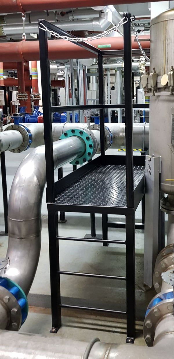 Raised Fabricated Gantry Step Over